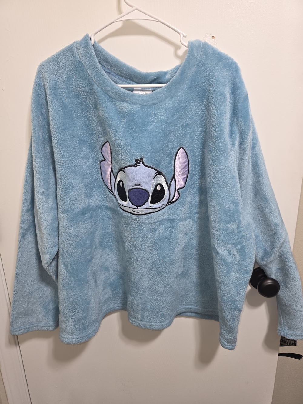 Disney Light Blue Stitch Fleece Sweatshirt - Women